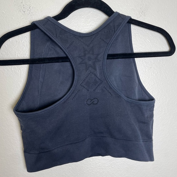 Calia Sports Bra Womens Small Gray Compression Crop Active Run - Picture 2 of 3